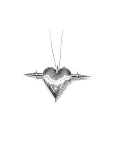 JORDANLUCA - Large Heart Necklace - AW25 - SILVER